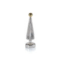LED Tree with Globe Finial - Silver with Gold - Holiday Decor by Carlyle Avenue