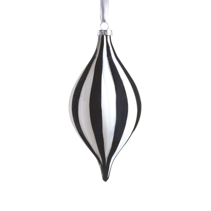 Twilight Stripe Glass Ornament - Set of 4 - Holiday Ornaments by Carlyle Avenue