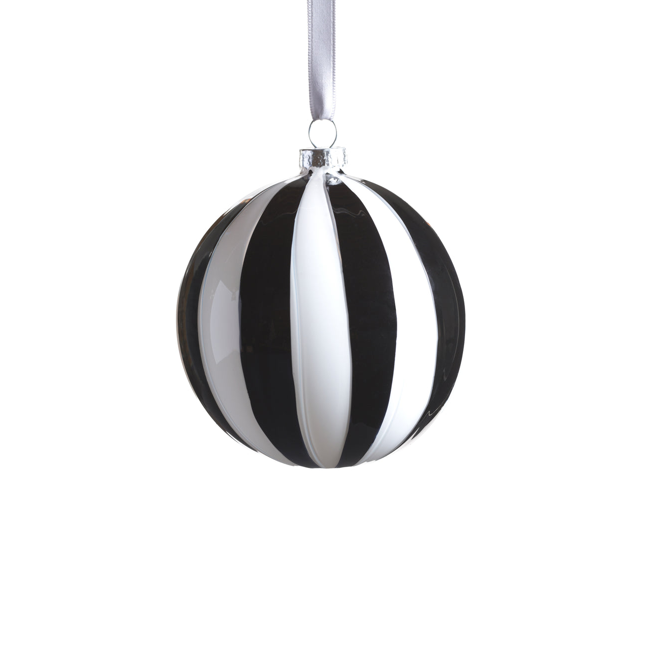 Twilight Stripe Glass Ornament - Set of 4