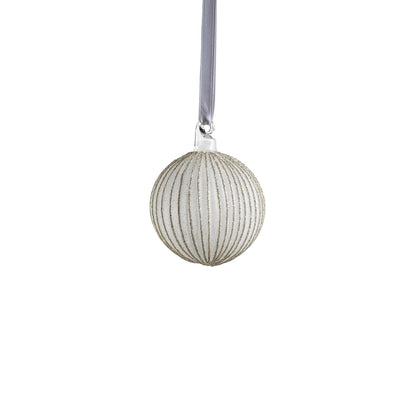 Shimmering Charm Glass Ornament - Silver - Ornaments by Carlyle Avenue