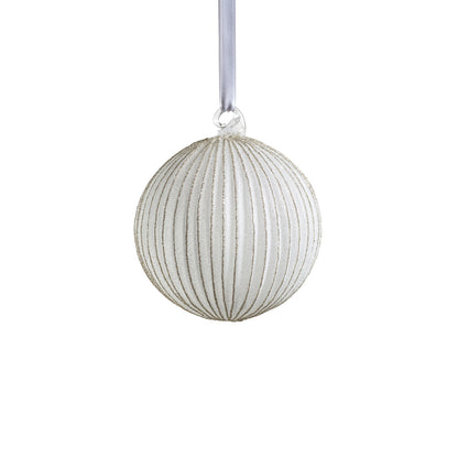 Shimmering Charm Glass Ornament - Silver - Ornaments by Carlyle Avenue