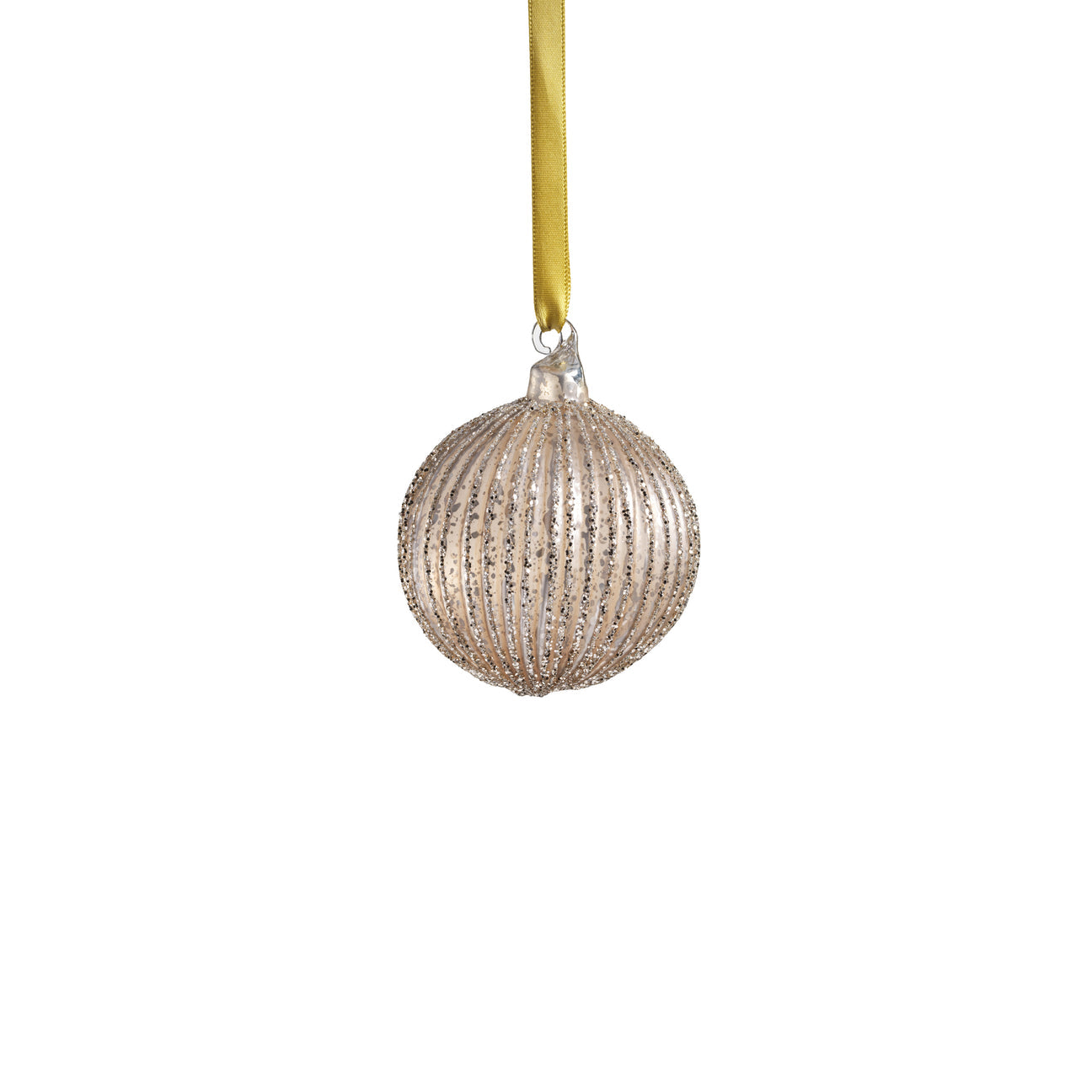 Shimmering Charm Glass Ornament - Gold - Ornaments by Carlyle Avenue