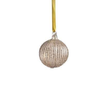 Shimmering Charm Glass Ornament - Gold - Ornaments by Carlyle Avenue