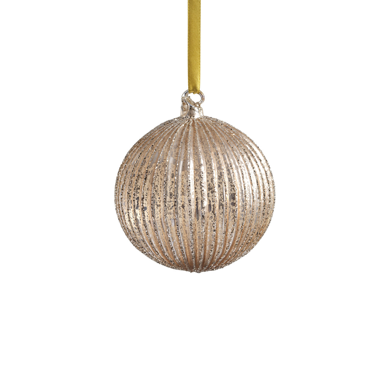 Shimmering Charm Glass Ornament - Gold - Ornaments by Carlyle Avenue