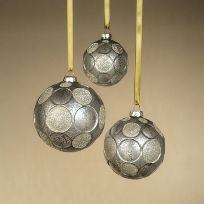 Matte Frosted Whisper Glass Ornament - Silver & Gold - Ornaments by Carlyle Avenue