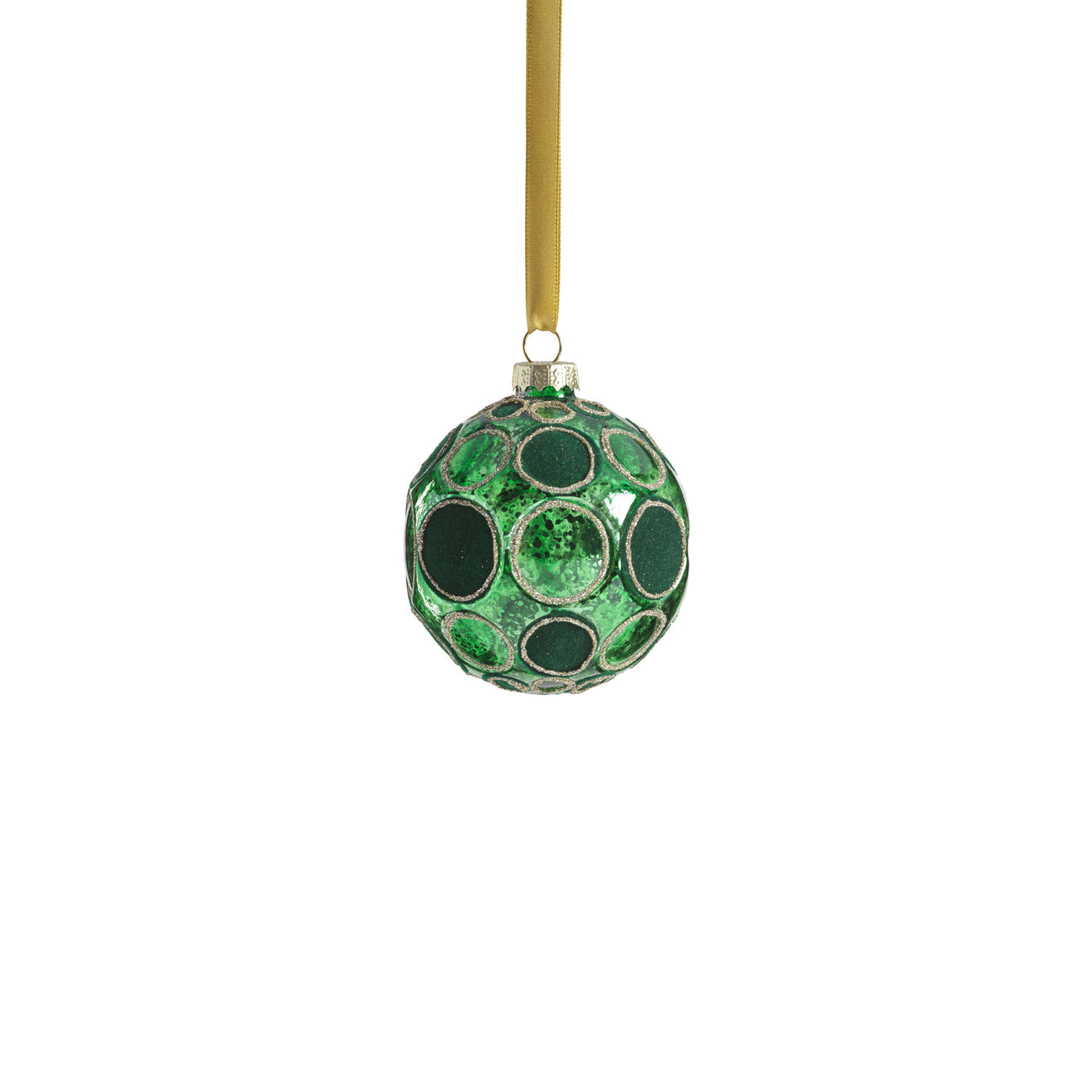 Shiny Whisper Glass Ornament - Green