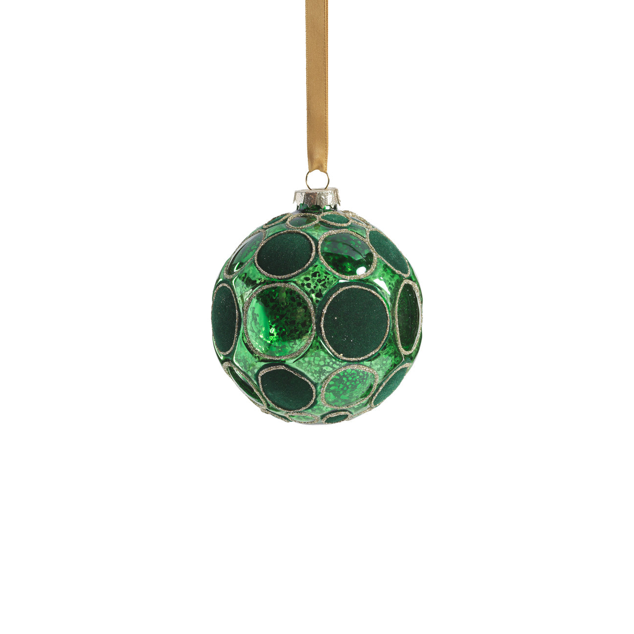 Shiny Whisper Glass Ornament - Green