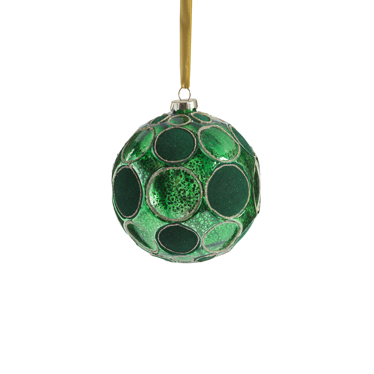 Shiny Whisper Glass Ornament - Green