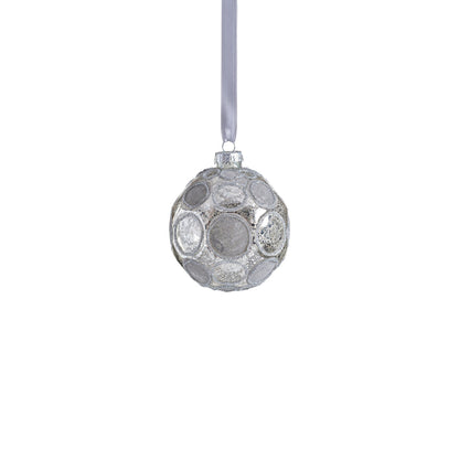 Matte Frosted Whisper Glass Ornament - Silver & Gray - Ornaments by Carlyle Avenue
