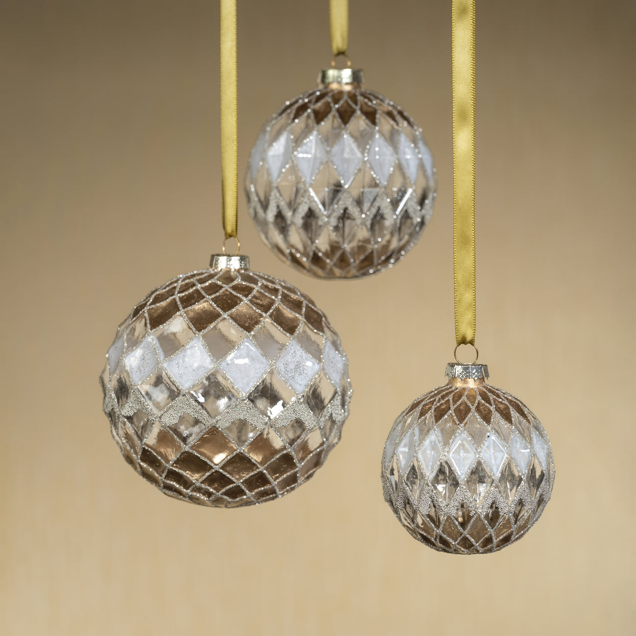 Celestial Harlequin Gold and Silver Ornament