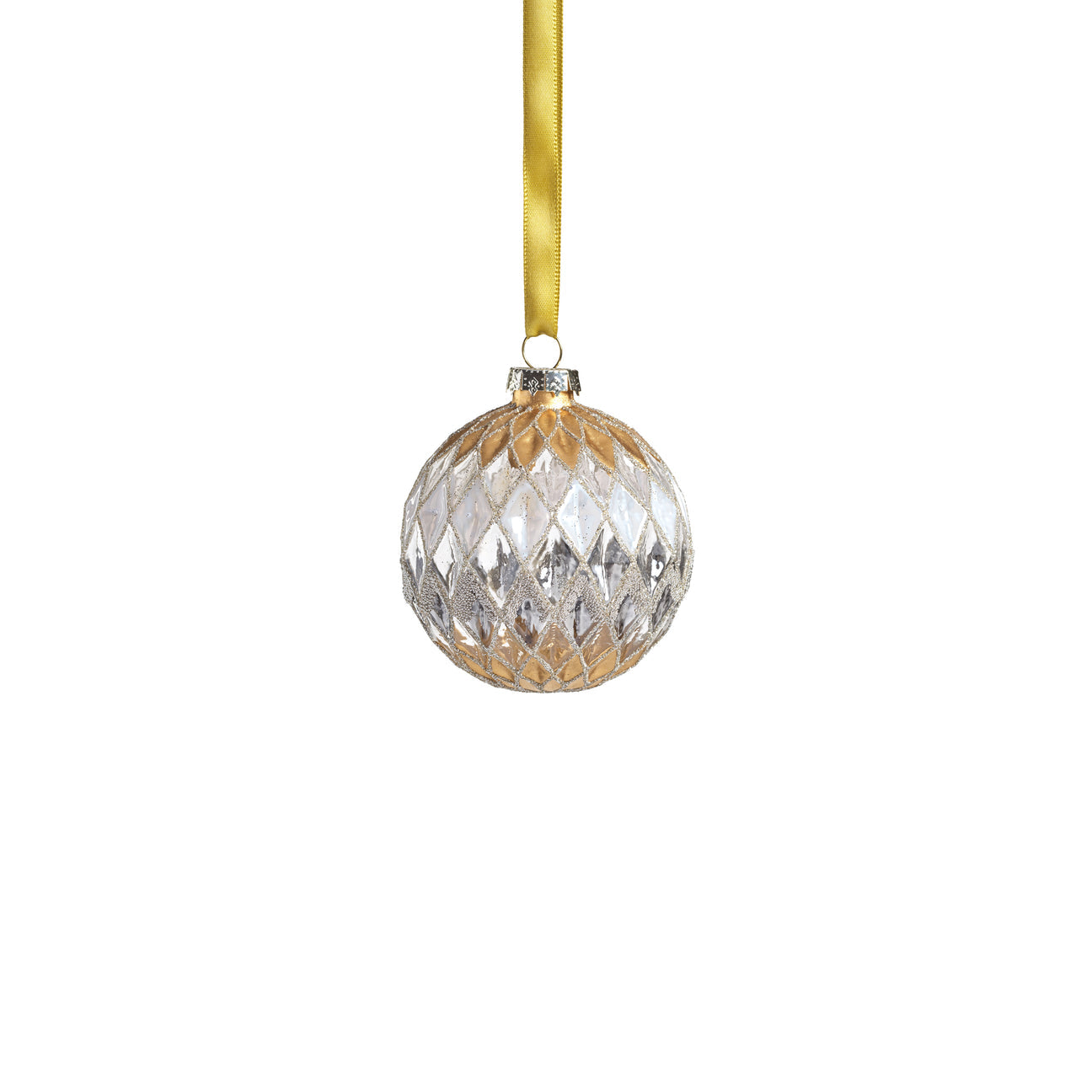 Celestial Harlequin Gold and Silver Ornament