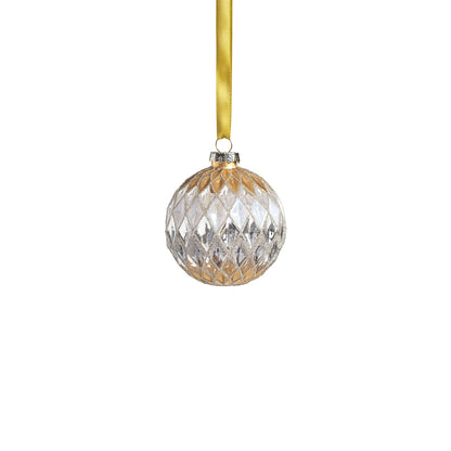 Celestial Harlequin Gold and Silver Ornament - Holiday Ornaments by Carlyle Avenue