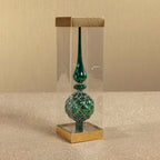 Dazzling Metallic Glass Tree Topper - Green - Christmas Decor by Carlyle Avenue