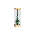 Dazzling Metallic Glass Tree Topper - Green - Christmas Decor by Carlyle Avenue