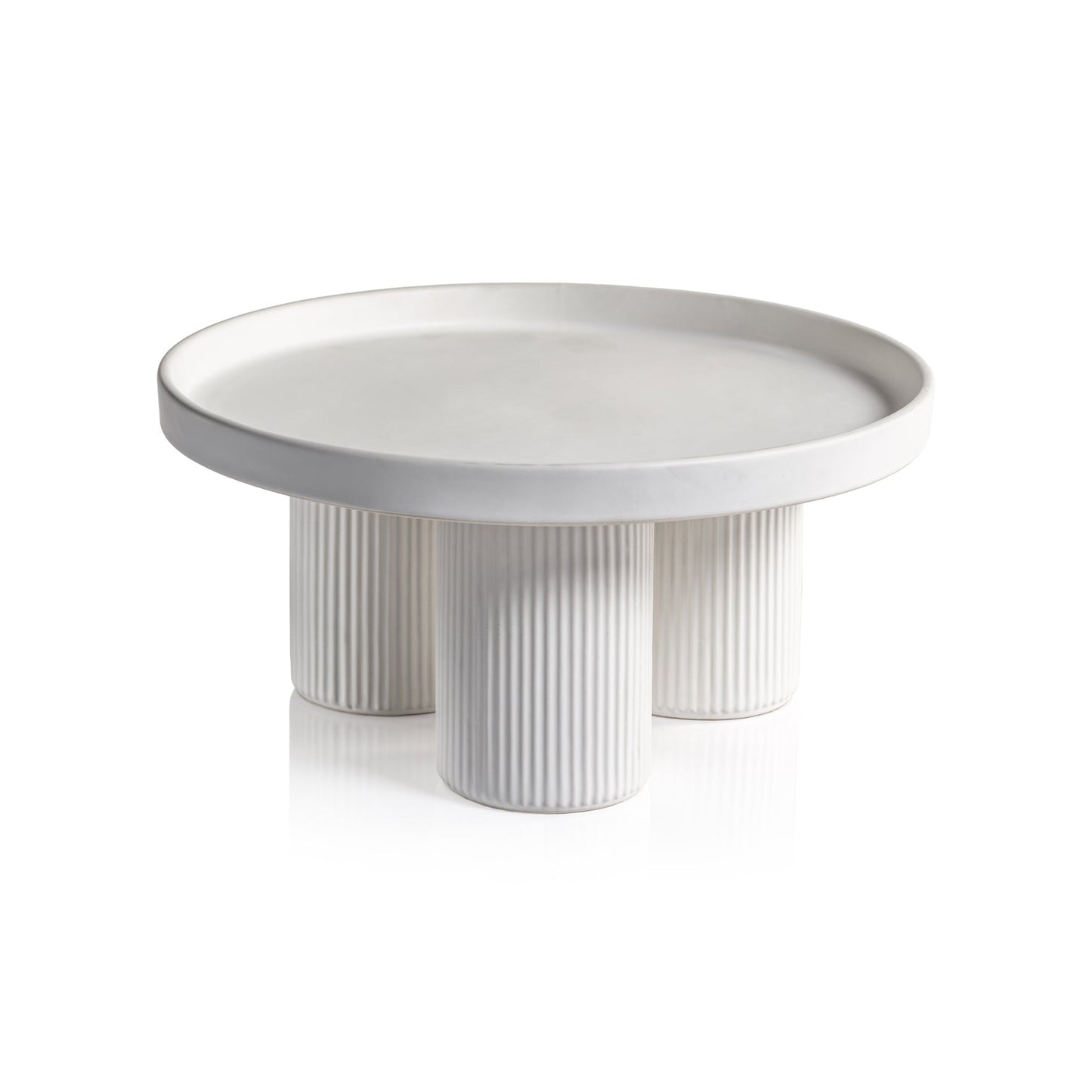 Eclaire Blanc Cake Stand - Matte White