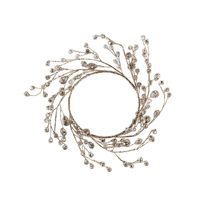Beaded Glass Berry Wreath - Christmas Decor by Carlyle Avenue