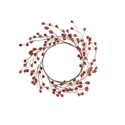 Beaded Glass Berry Wreath - Christmas Decor by Carlyle Avenue