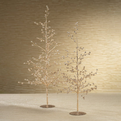Beaded Glass Berry Tree - Clear and Gold - Christmas Trees by Carlyle Avenue