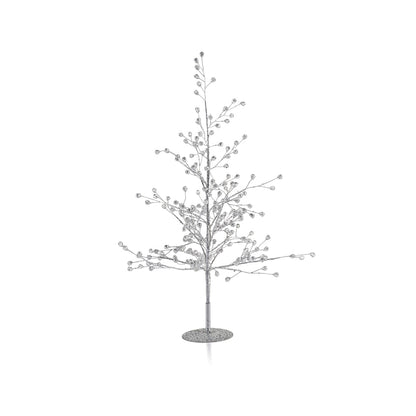 Beaded Glass Berry Tree - Clear and Silver - Christmas Trees by Carlyle Avenue