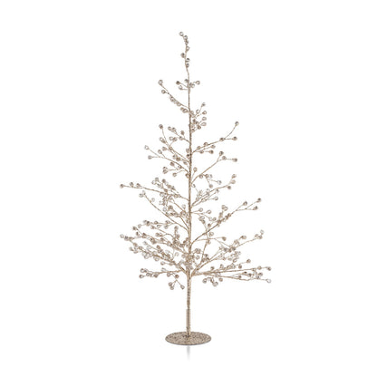 Beaded Glass Berry Tree - Clear and Gold - Christmas Trees by Carlyle Avenue