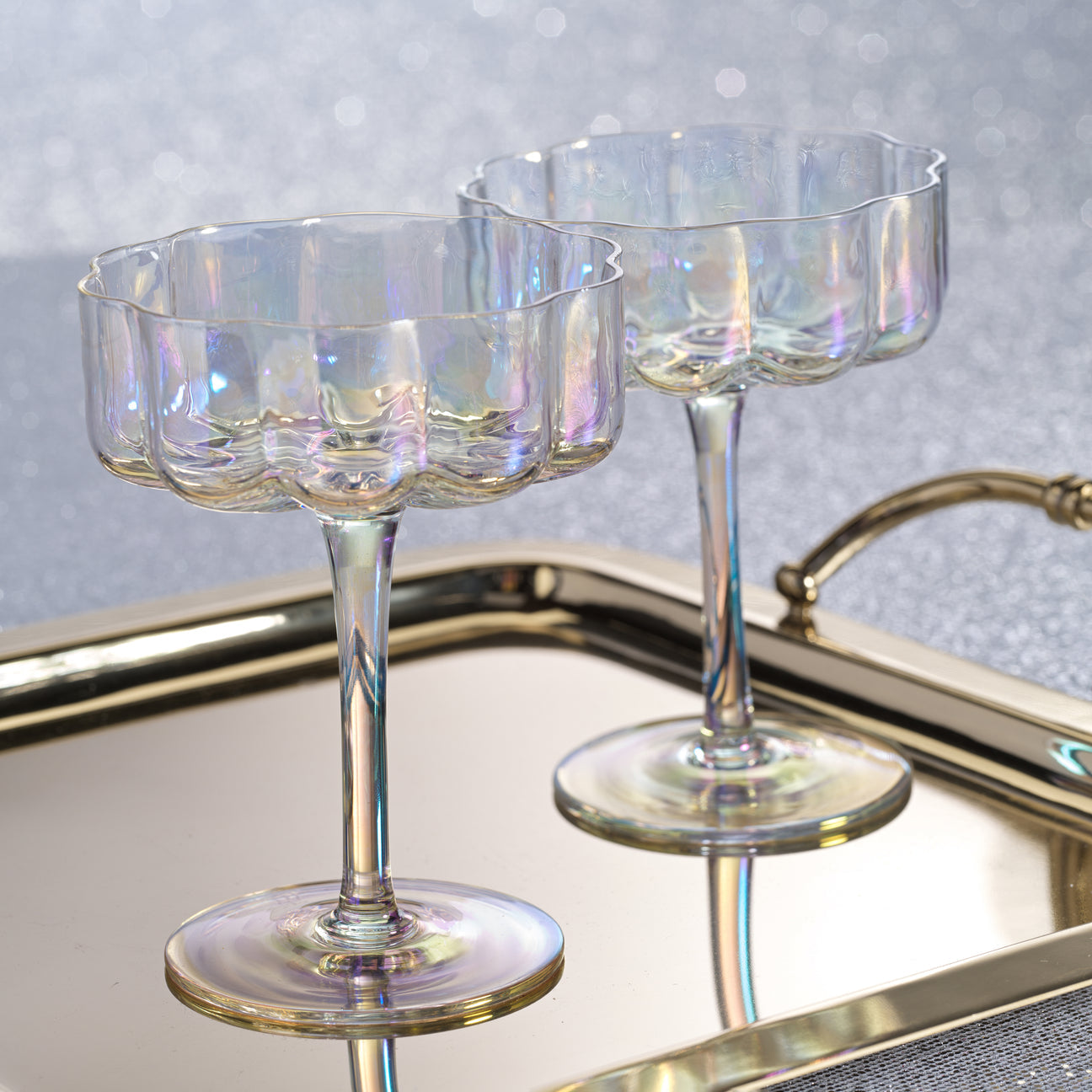 Rocco Handblown Coupe, Set of 4 - Drinkware Sets by Carlyle Avenue