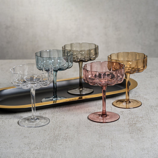 Rocco Handblown Coupe, Set of 4
