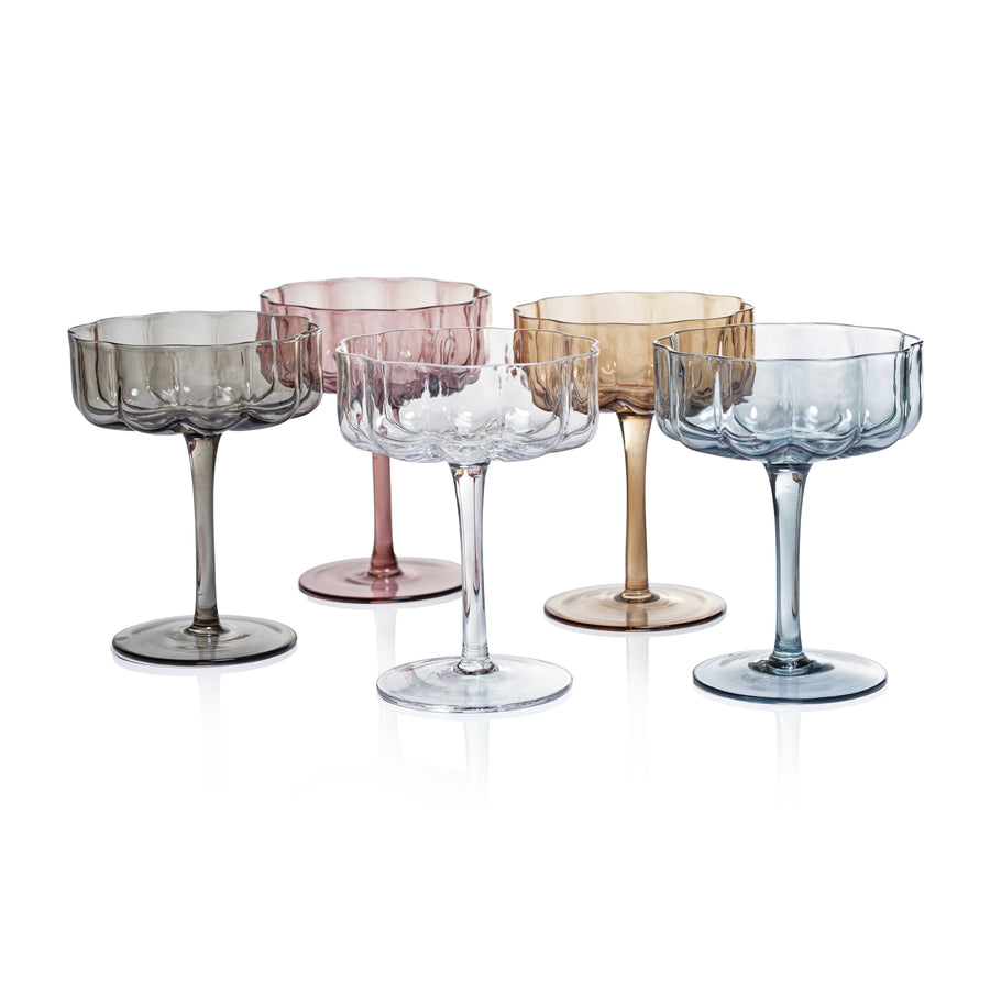 Rocco Handblown Coupe, Set of 4