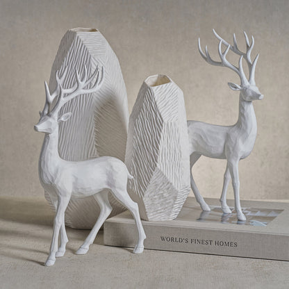 All White Decorative Deer (Single) - Christmas Decor by Carlyle Avenue