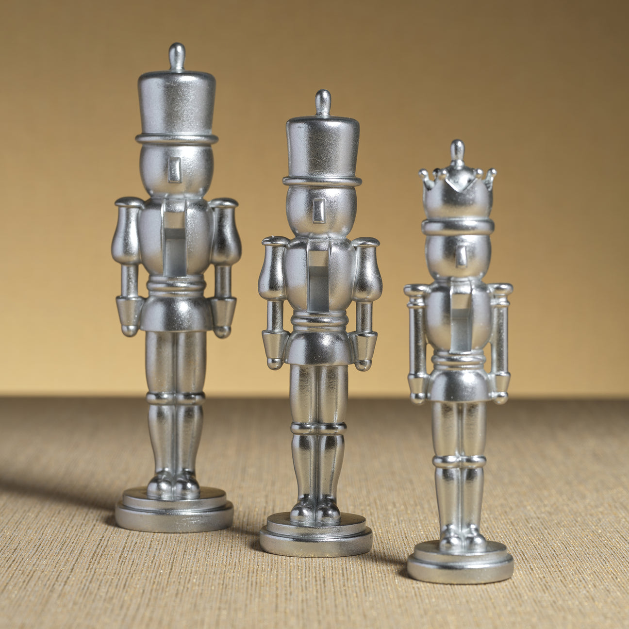 Metallic Decorative Nutcracker - Silver