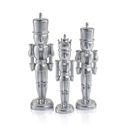 Metallic Decorative Nutcracker - Silver - Christmas Decor by Carlyle Avenue