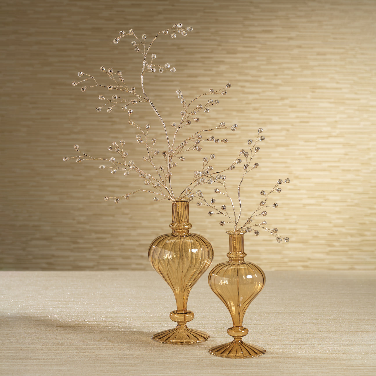 Venetian Spiral Vase - Light Amber - Vases by Carlyle Avenue