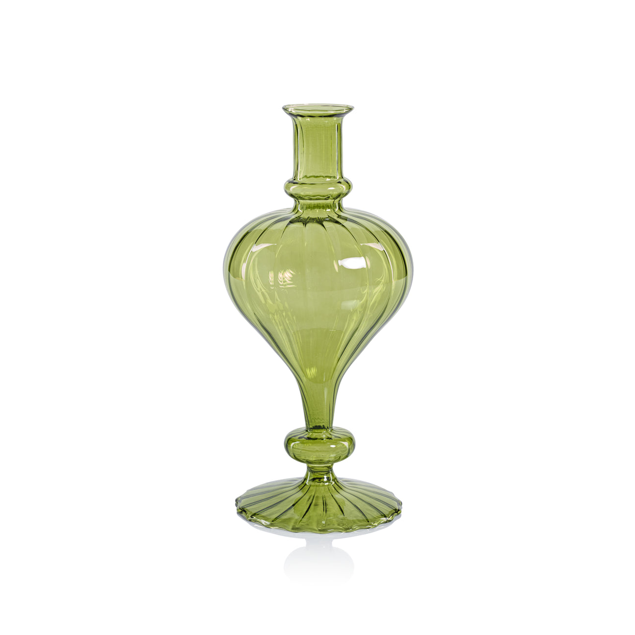 Venetian Spiral Vase - Green