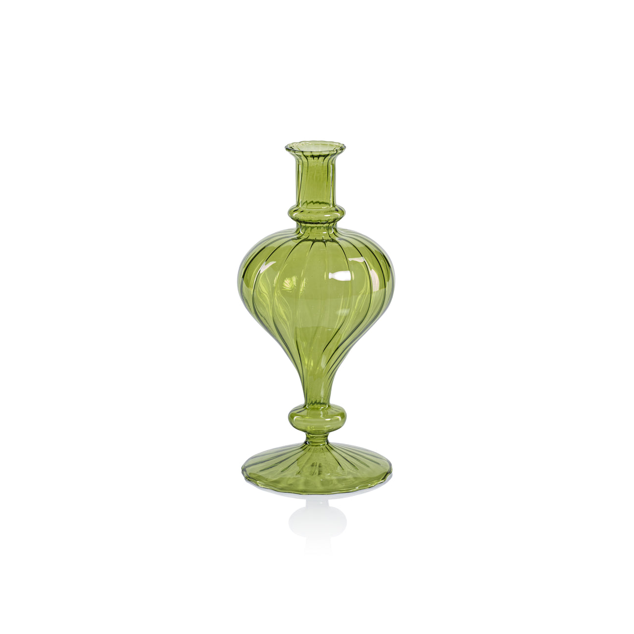 Venetian Spiral Vase - Green