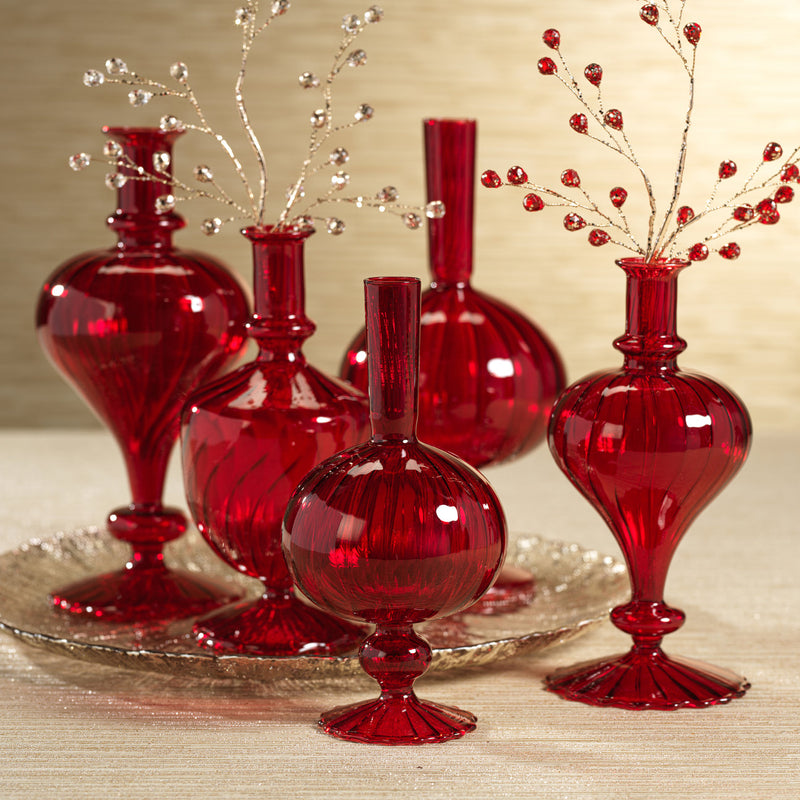 Venetian Spiral Vase - Red - Vases by Carlyle Avenue