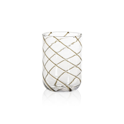 Swirl Design Glass Tumbler - Set of 4 - Drinkware Sets by Carlyle Avenue