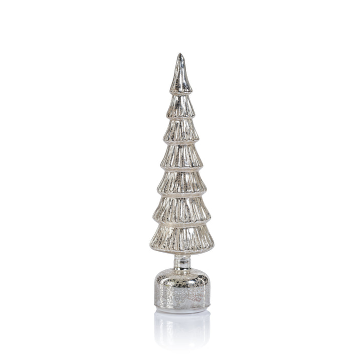 Alpine Rotating LED Tree - Antique Silver