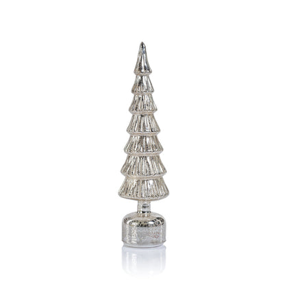 Alpine Rotating LED Tree - Antique Silver - Christmas Decor by Carlyle Avenue
