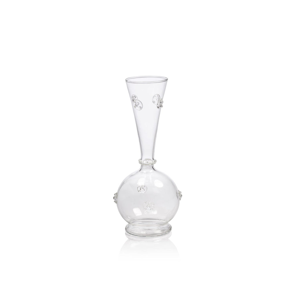 Vendome Glass Vase - Clear - Vases by Carlyle Avenue