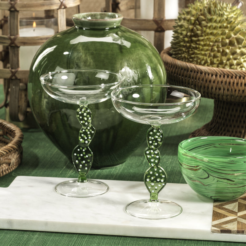Climbing Cacti Tequila Cocktail Glasses - Set of 4 - Drinkware Sets by Carlyle Avenue