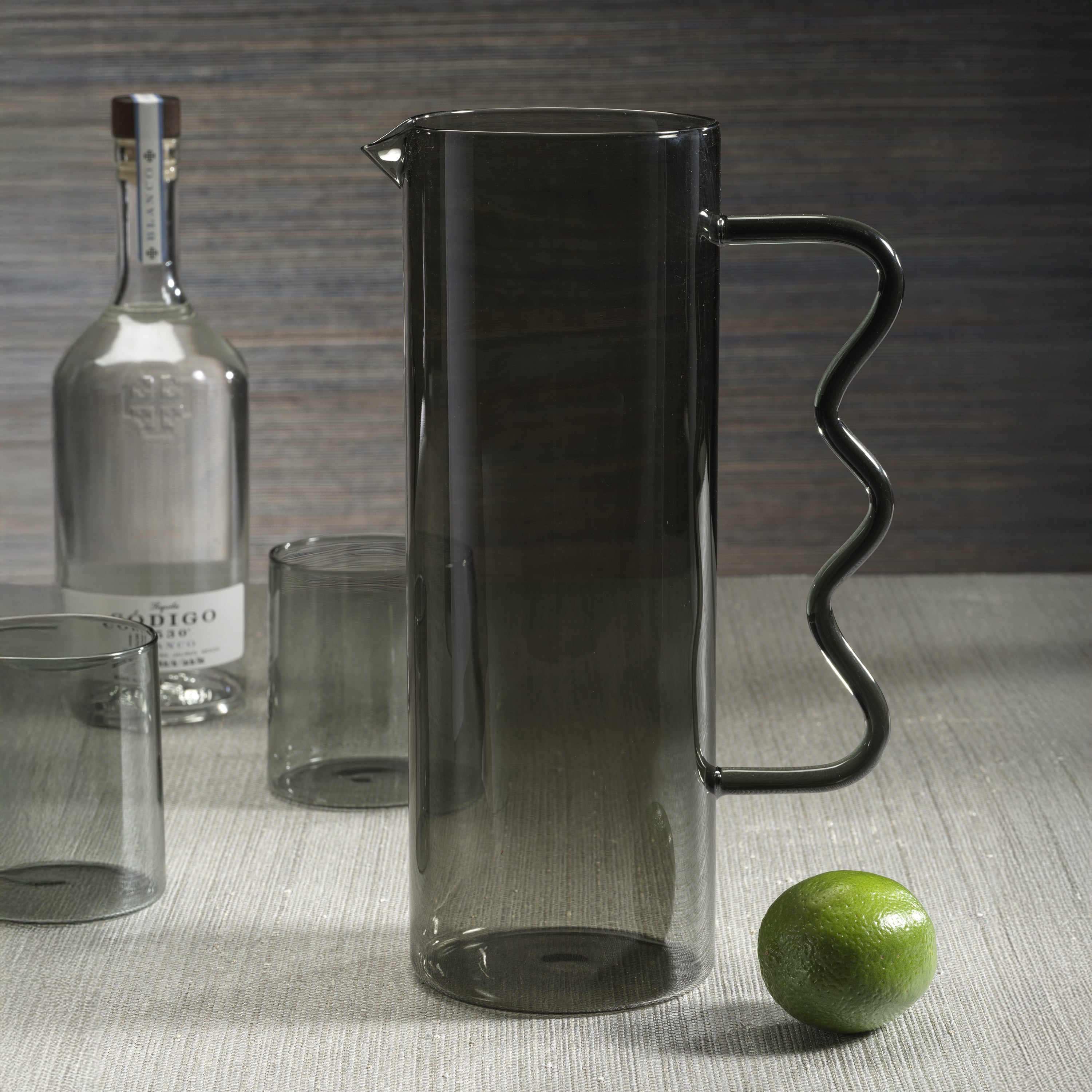 Costa De Sol Pitcher - Smoke - Drinkware by Carlyle Avenue