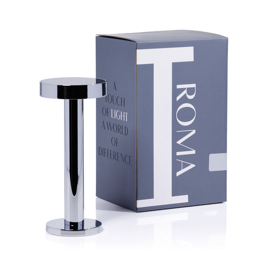 ROMA Rechargeable Table Light - Polished Chrome -  by Carlyle Avenue