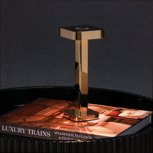 MONZA Rechargeable Table Light - Polished Gold -  by Carlyle Avenue