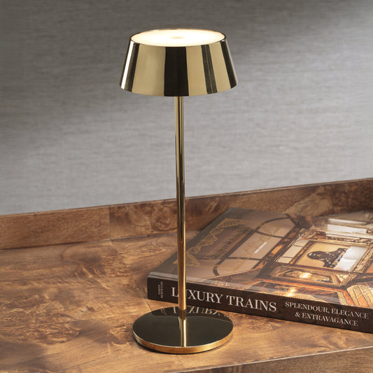ANDRIA Rechargeable Table Light - Polished Gold -  by Carlyle Avenue