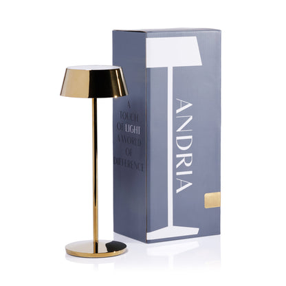 ANDRIA Rechargeable Table Light - Polished Gold -  by Carlyle Avenue