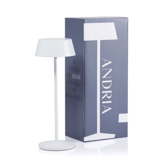 ANDRIA Rechargeable Table Light - Matte White -  by Carlyle Avenue