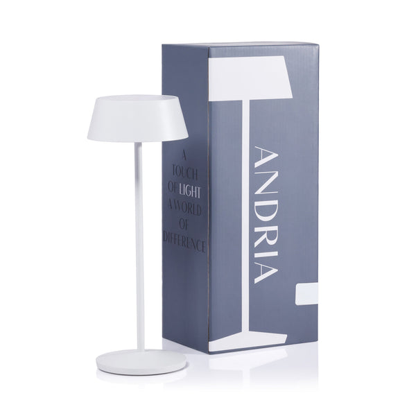 ANDRIA Rechargeable Table Light - Matte White