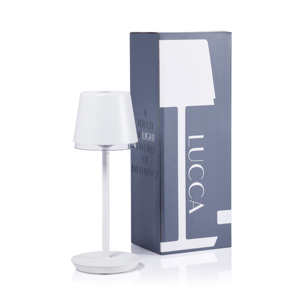 LUCCA Rechargeable Table Light - Matte White -  by Carlyle Avenue