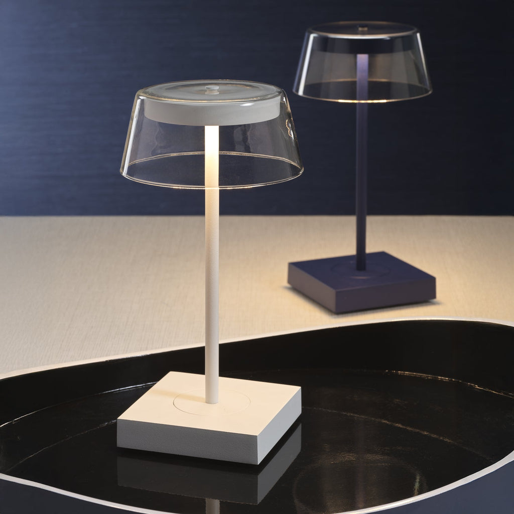SARDINIA Rechargeable Table Light - Matt White -  by Carlyle Avenue