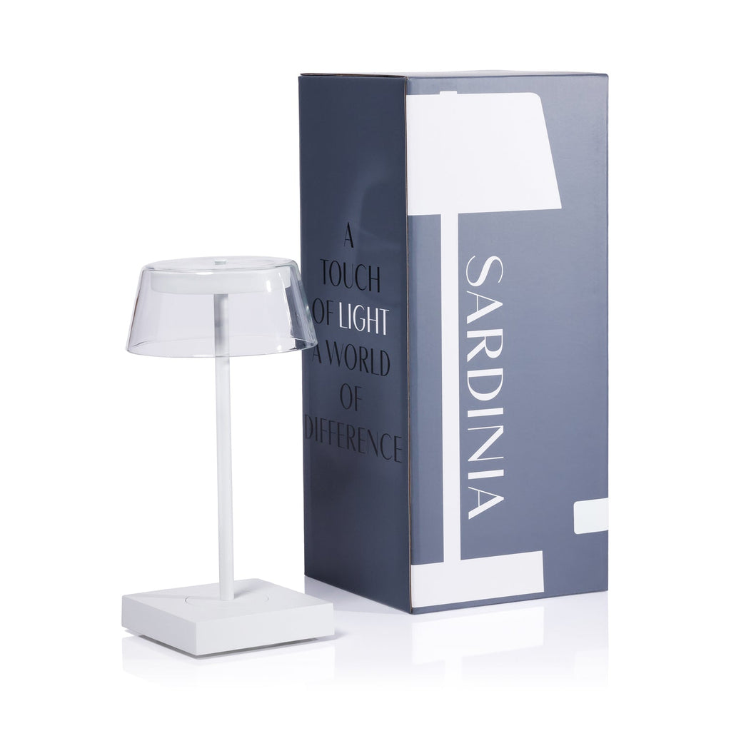 SARDINIA Rechargeable Table Light - Matt White -  by Carlyle Avenue