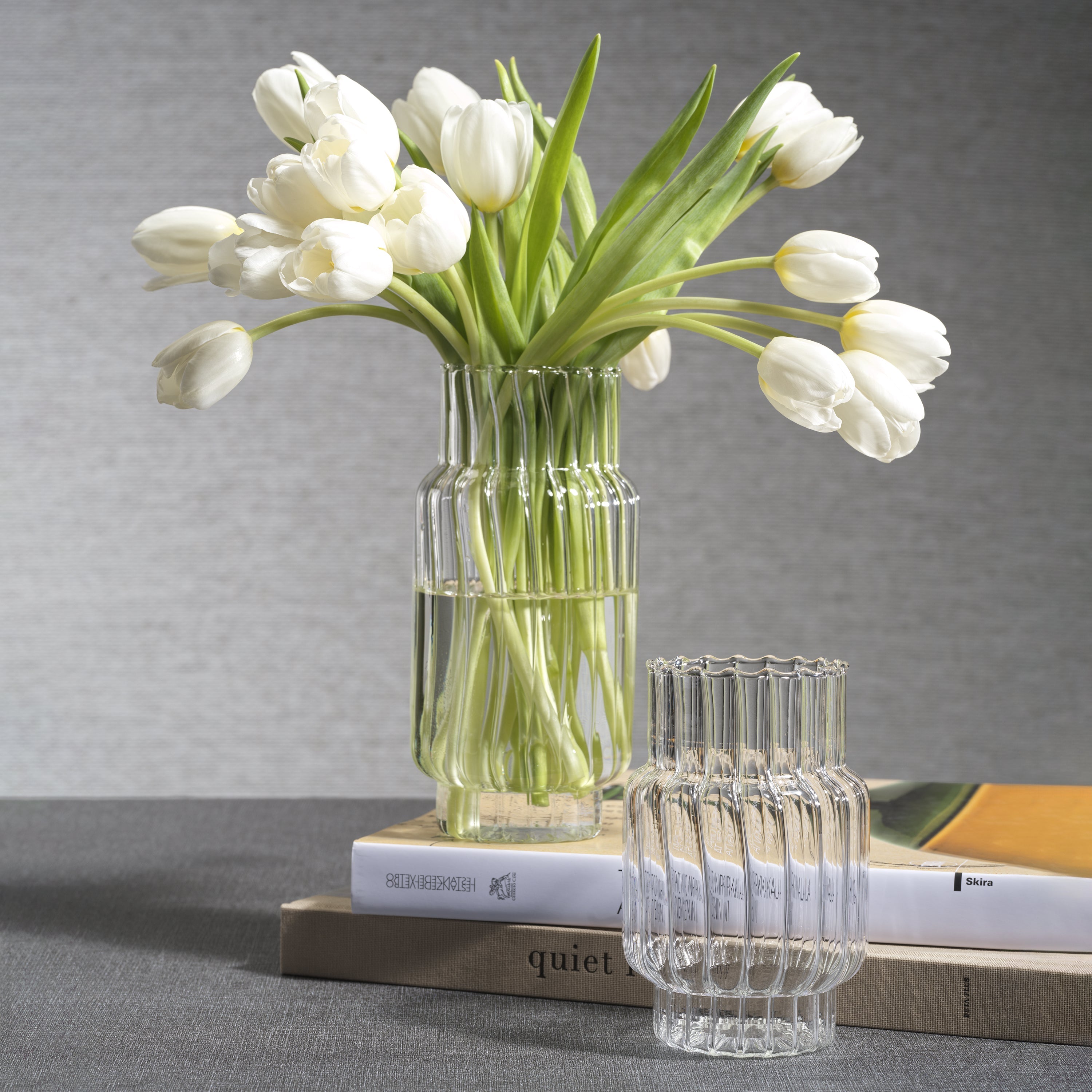 Mimo Clear Optic Glass Vase - Vases by Carlyle Avenue